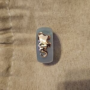 Jade ring with gold elephant